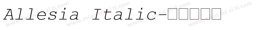 Allesia Italic字体转换